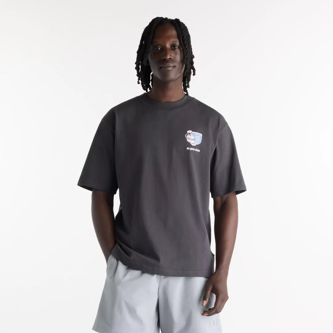 New Balance Grey Days Coffee Oversized T-Shirt For Men