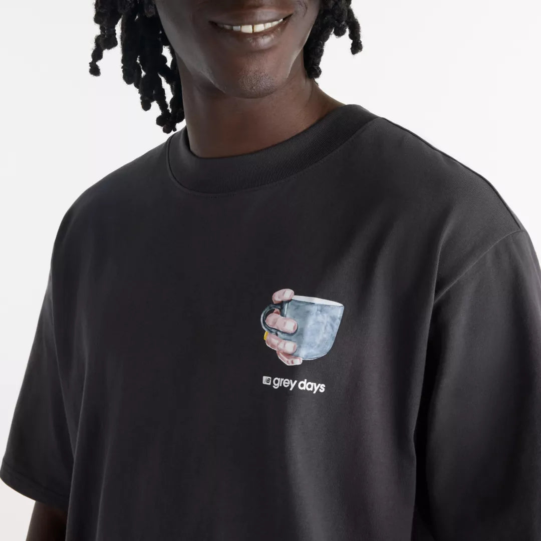 New Balance Grey Days Coffee Oversized T-Shirt For Men