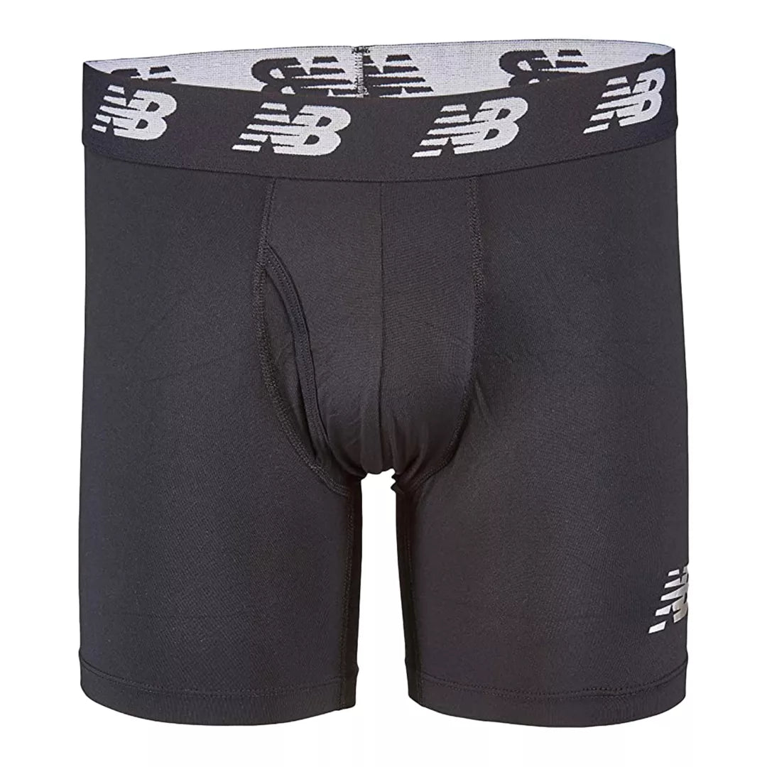 New Balance Mens Premium 6 Inch Boxer Brief with Fly 3 Pack For Men