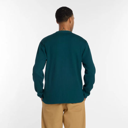 New Balance Numeric Waffle Knit Long Sleeve Henley For Men
