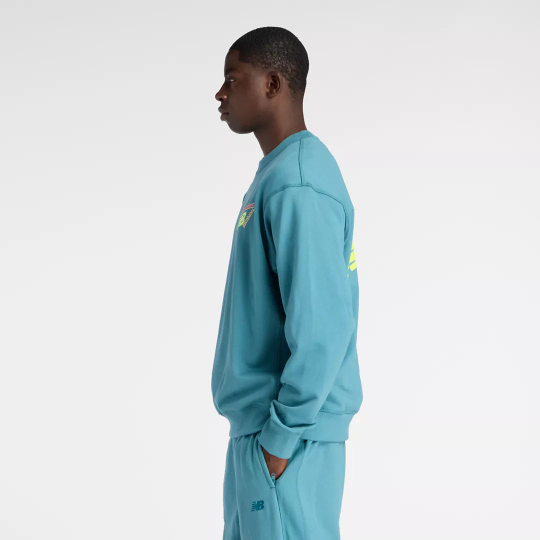 New Balance Classic Tri-Logo French Terry Crew For Men