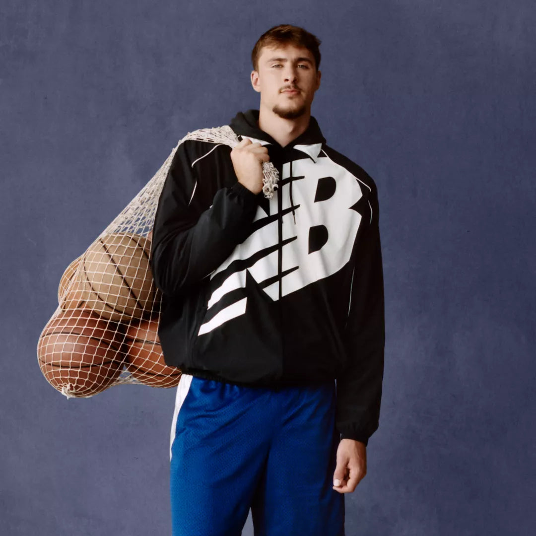New Balance Basketball Oversized Print Woven Jacket For Men