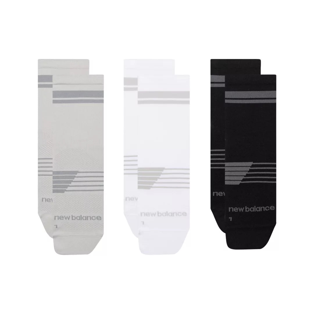 New Balance Pro Running QTR Socks 3 Pack For Men|Women