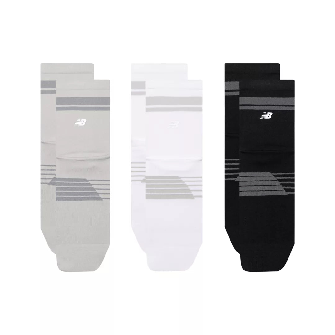 New Balance Pro Running QTR Socks 3 Pack For Men|Women