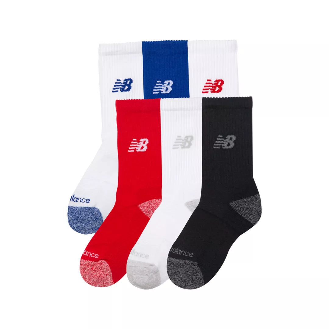 New Balance Youth Active Crew Socks 6 Pack For Kids