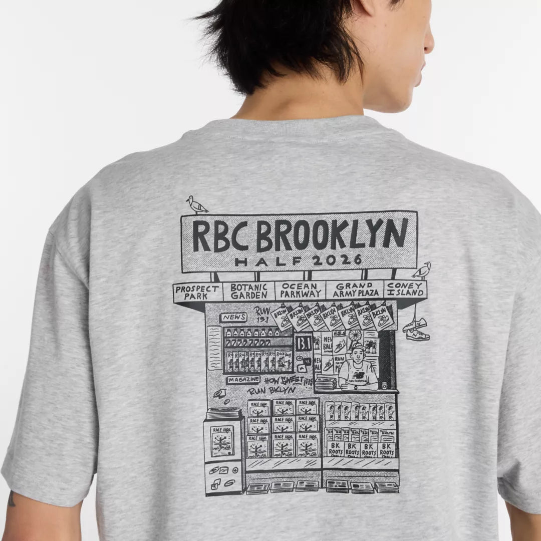 New Balance RBC Brooklyn Half Men's Graphic T-Shirt - Newspaper For Men