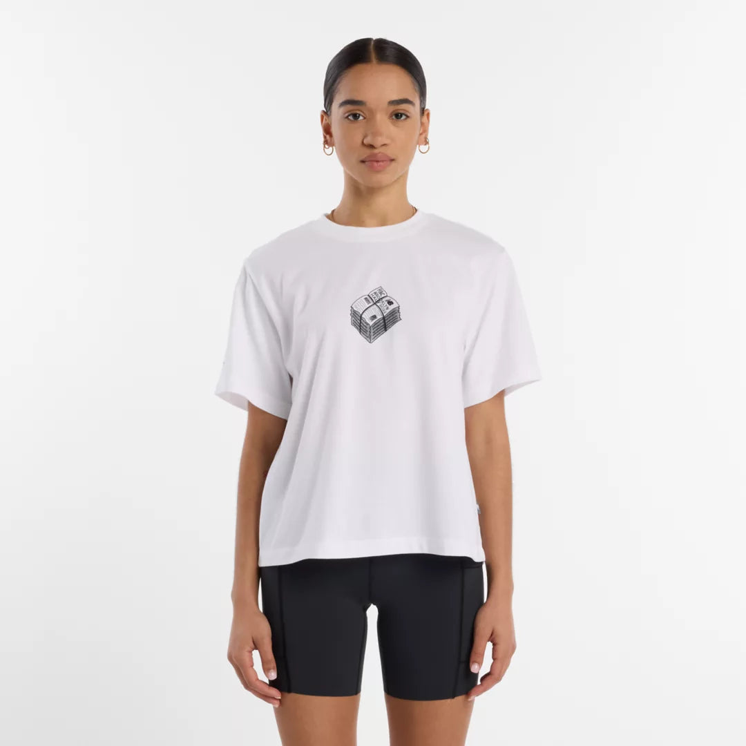 New Balance RBC Brooklyn Half Women's Graphic T-Shirt - Newspaper For Women