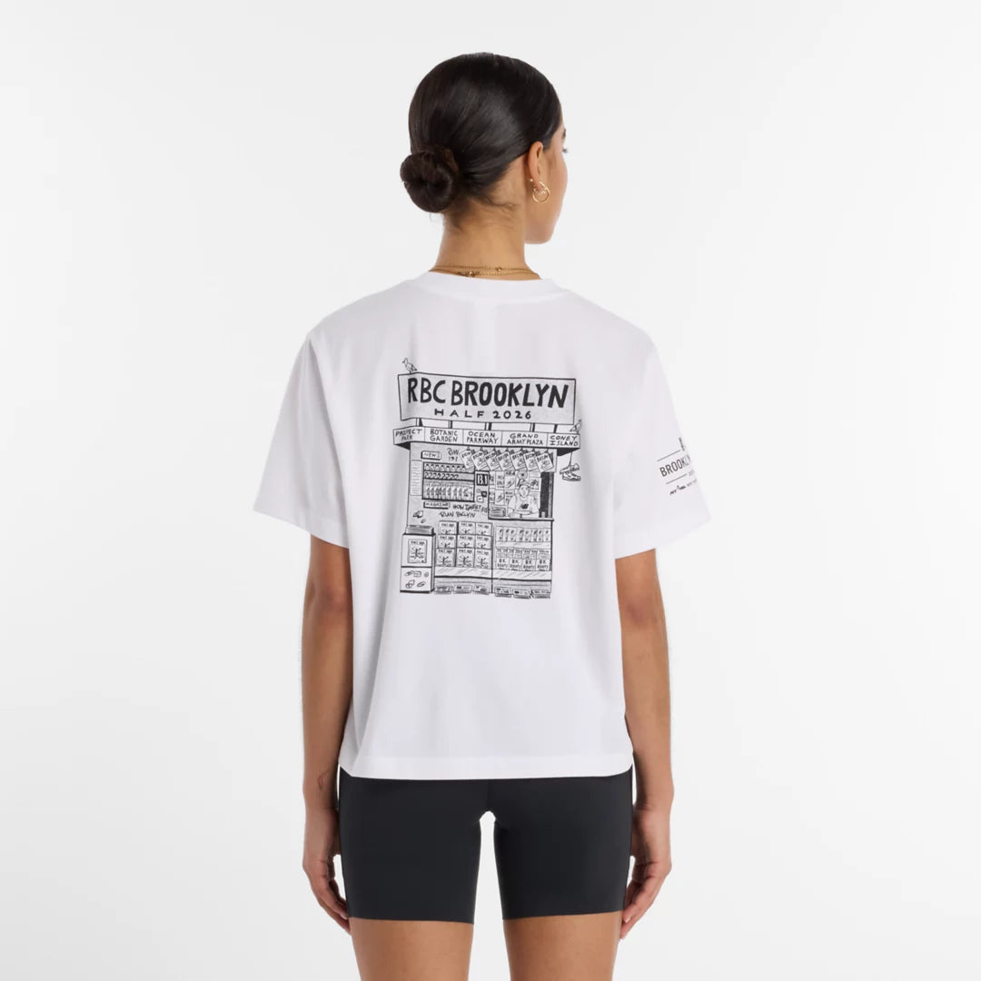 New Balance RBC Brooklyn Half Women's Graphic T-Shirt - Newspaper For Women