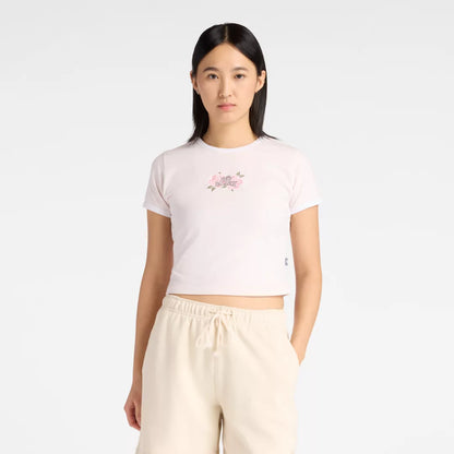 New Balance Linear Rose Baby Doll T-Shirt For Women