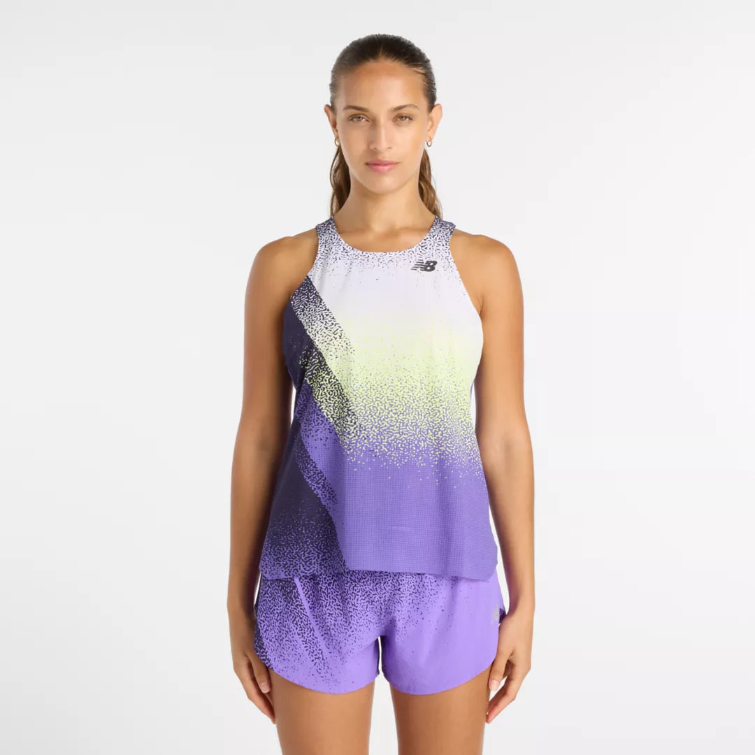 New Balance Race Day Ultra Light Printed Singlet For Women