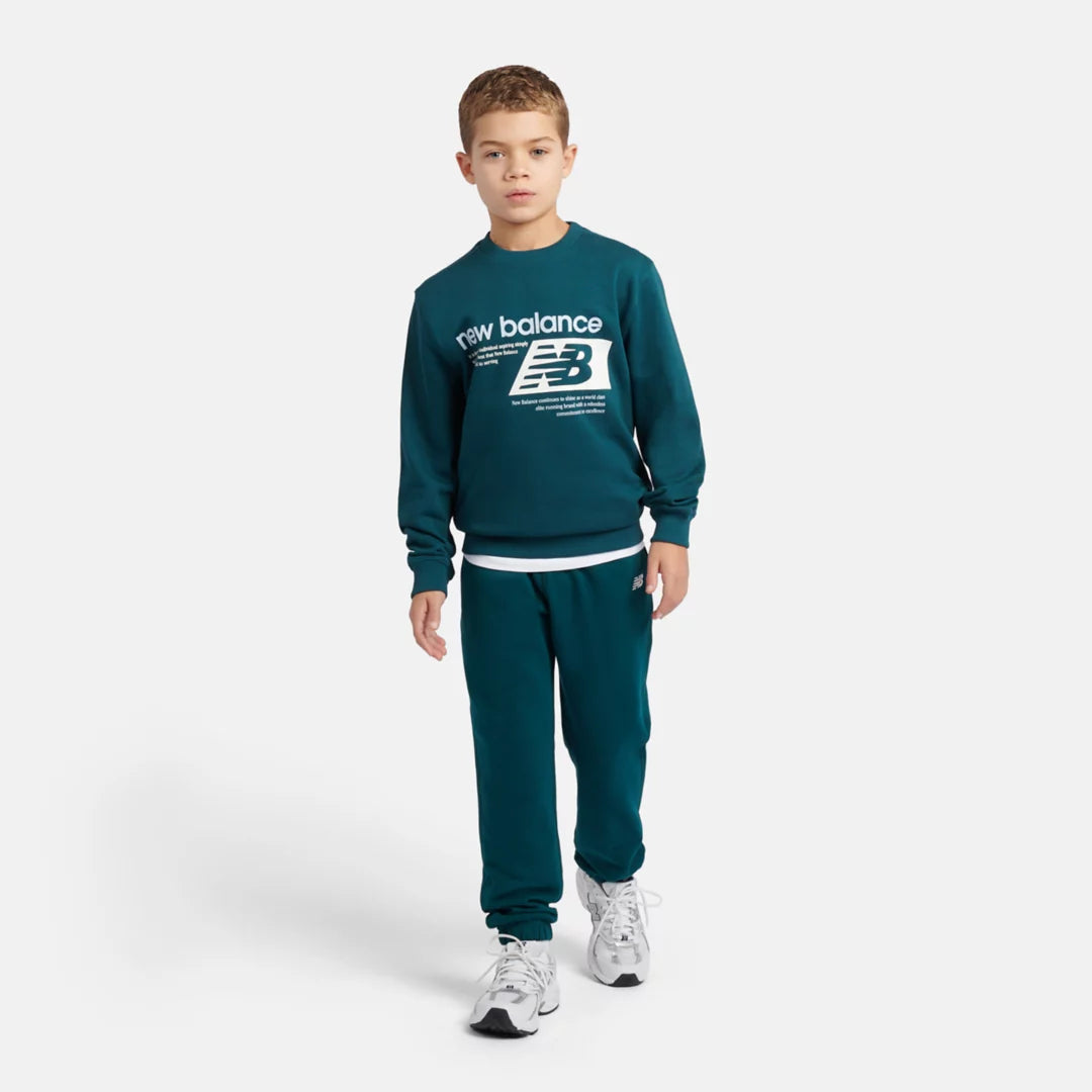 New Balance Athletics Relaxed Player Graphic French Terry Crew For Kids