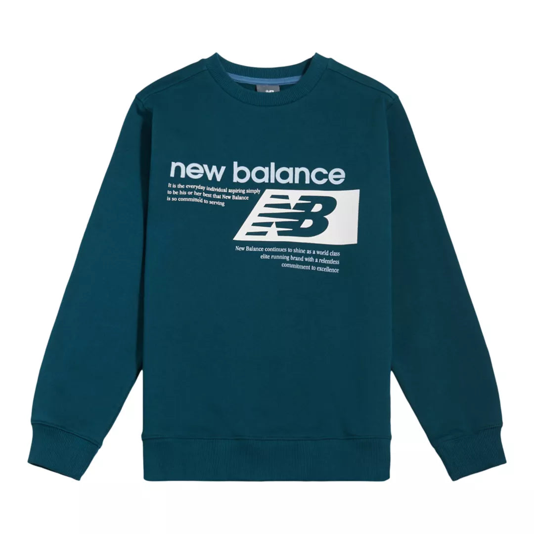 New Balance Athletics Relaxed Player Graphic French Terry Crew For Kids