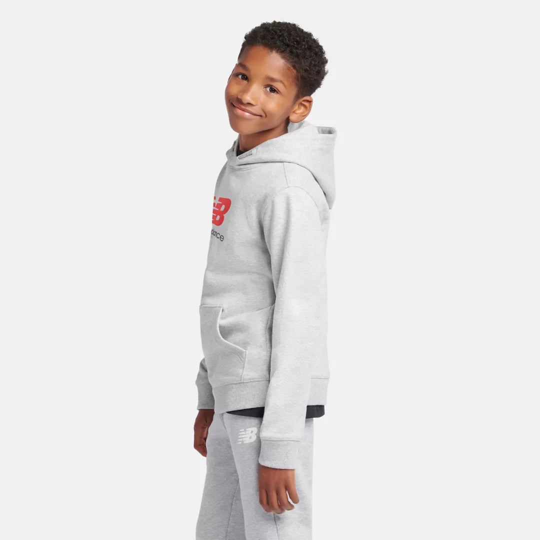 New Balance French Terry Stacked Logo Hoodie For Kids