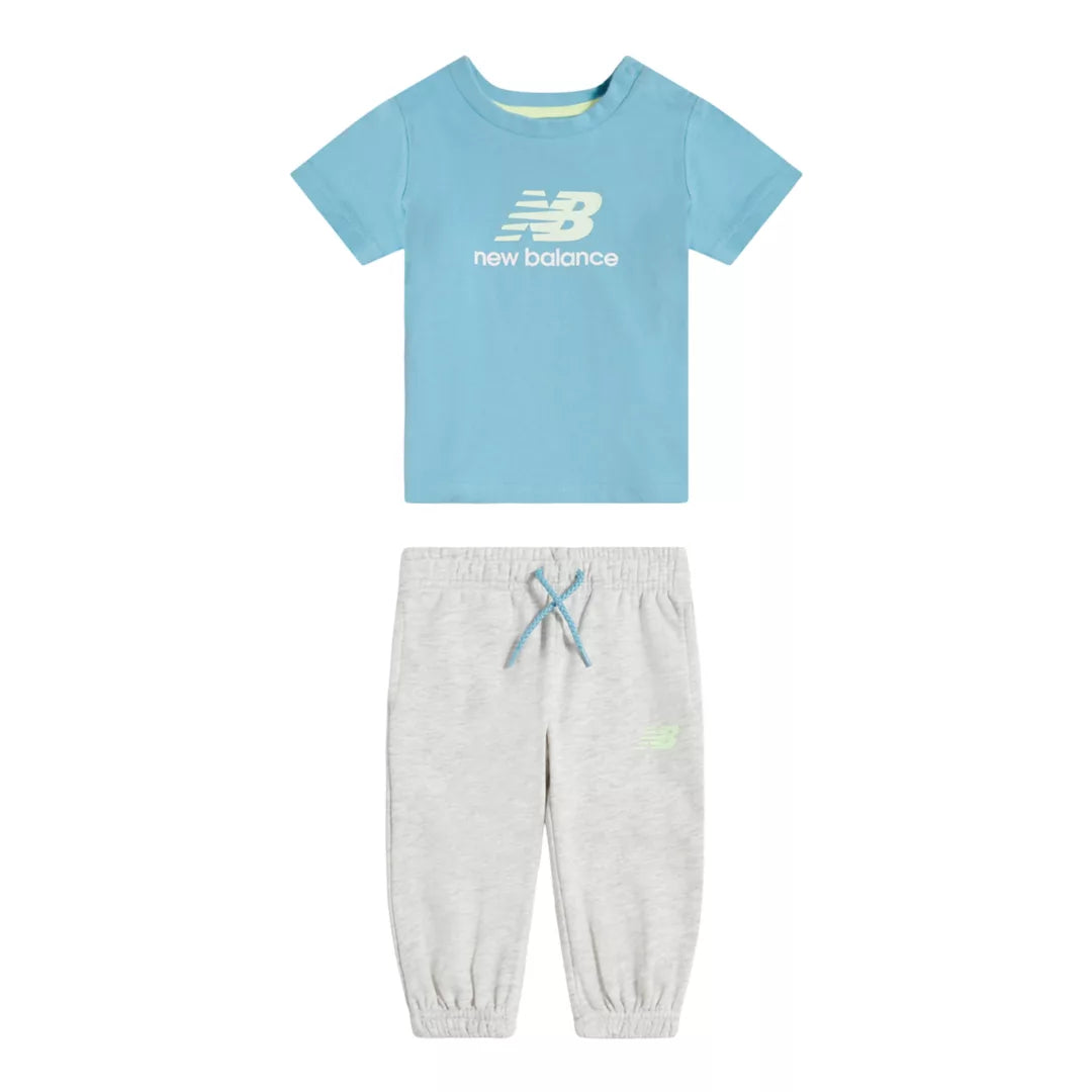 New Balance Colourblock T-Shirt & Jog Set For Kids
