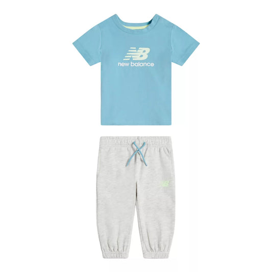 New Balance Colourblock T-Shirt & Jog Set For Kids