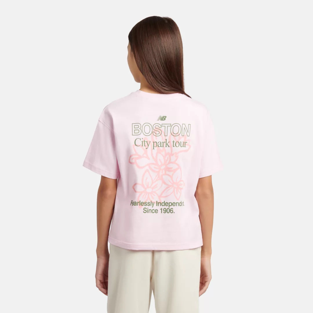 New Balance Boston Floral Graphic T-Shirt For Kids