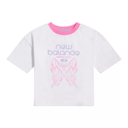New Balance Prefer To Fly Butterfly Graphic T-Shirt For Kids