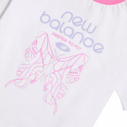 New Balance Prefer To Fly Butterfly Graphic T-Shirt For Kids