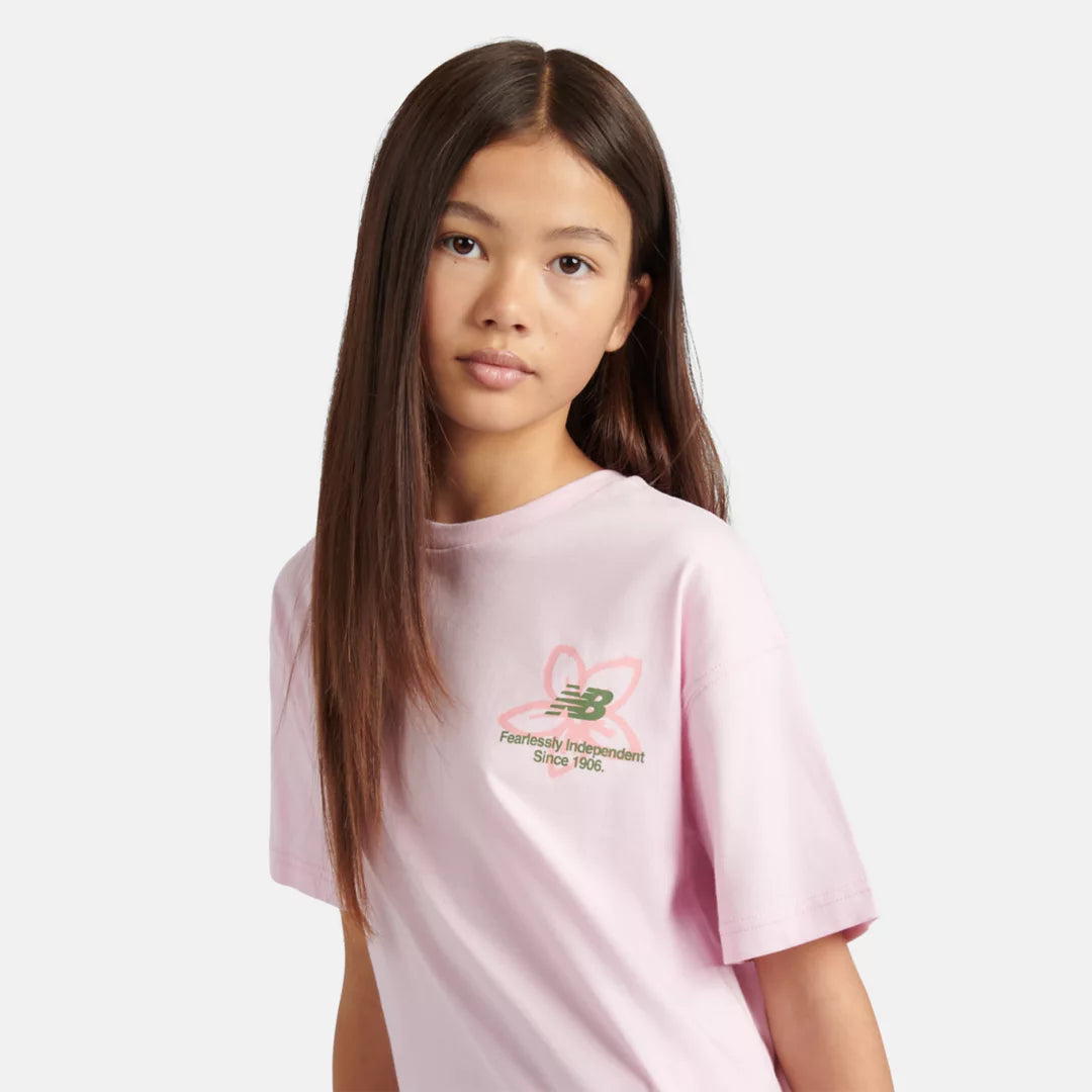 New Balance Boston Floral Graphic T-Shirt For Kids