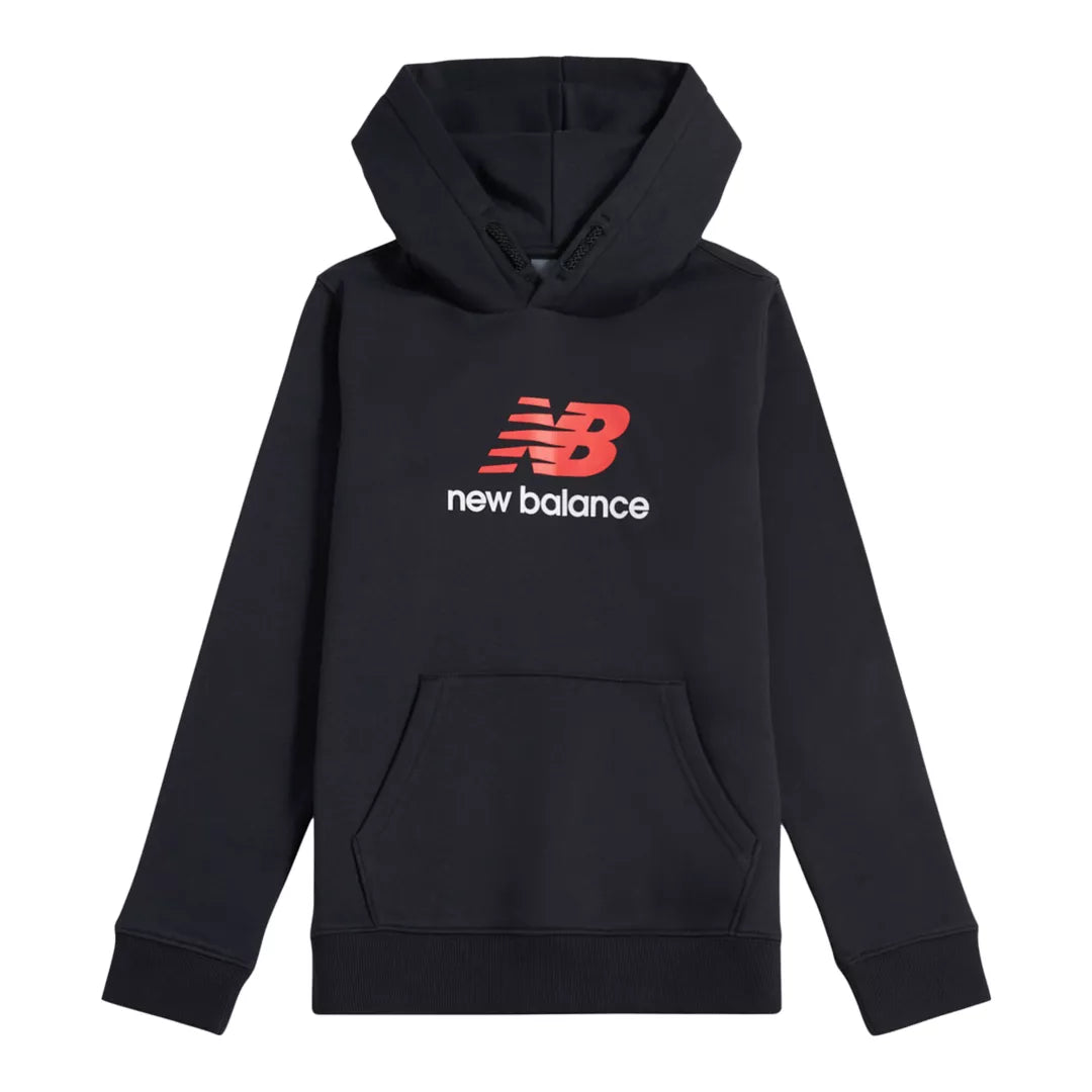 New Balance Brush Back Stacked Logo Hoodie For Kids