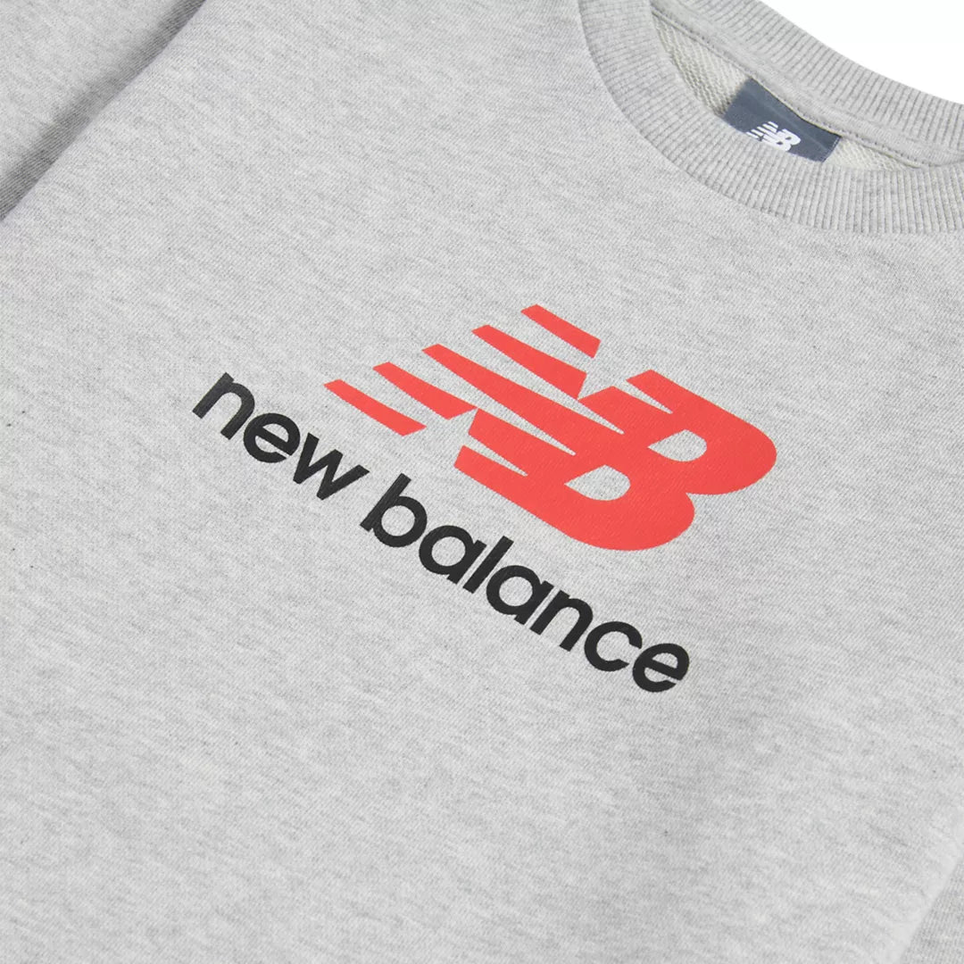 New Balance Brush Back Stacked Logo Crew For Kids